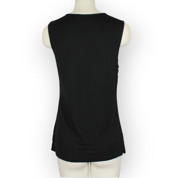 Medium ANN TAYLOR Tank Shell Tee MixedMedia Sleeveless Sequin - Picture 4 of 11